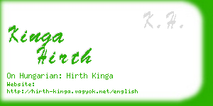 kinga hirth business card
